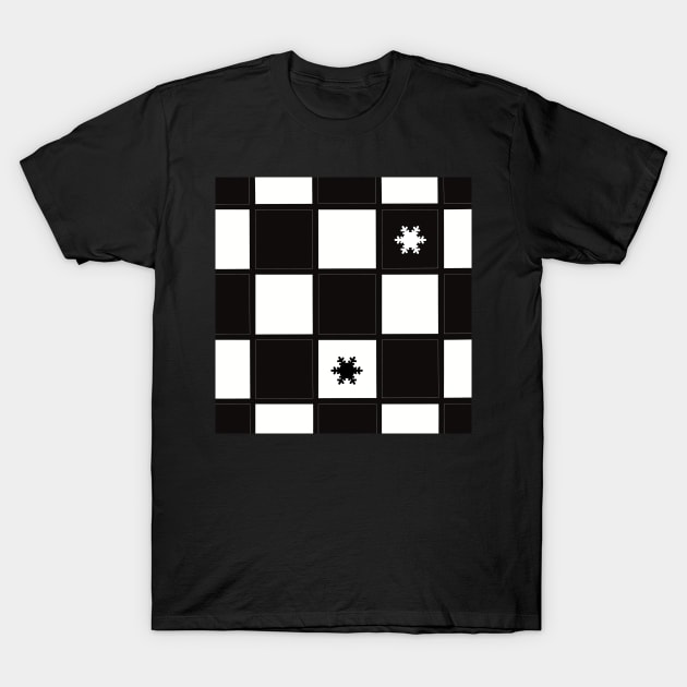 Checker snow flake T-Shirt by Xatutik-Art